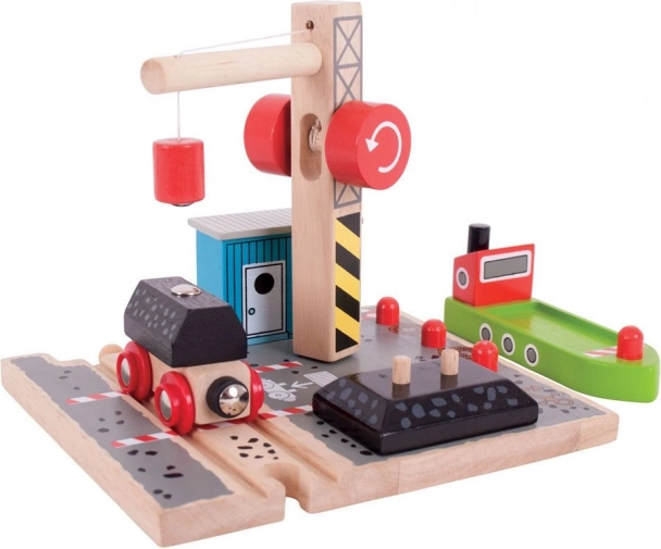 Bigjigs Rail Kolenendok met kraan