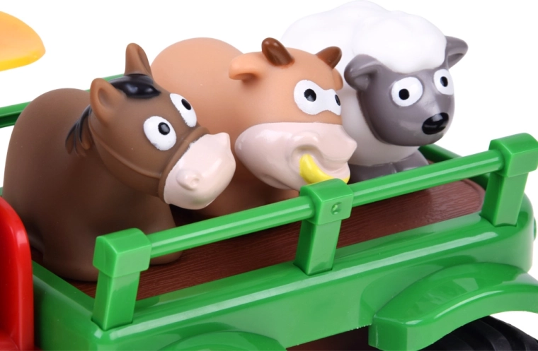 Aanhanger met diertjes voor boerderijverhalen