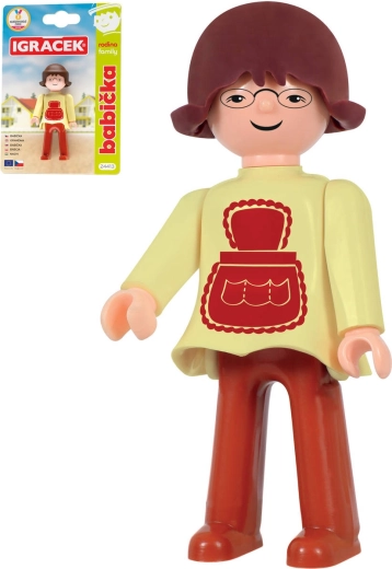 Igráček oma (Familie) scharnierfiguur op kaart - 1 stuk