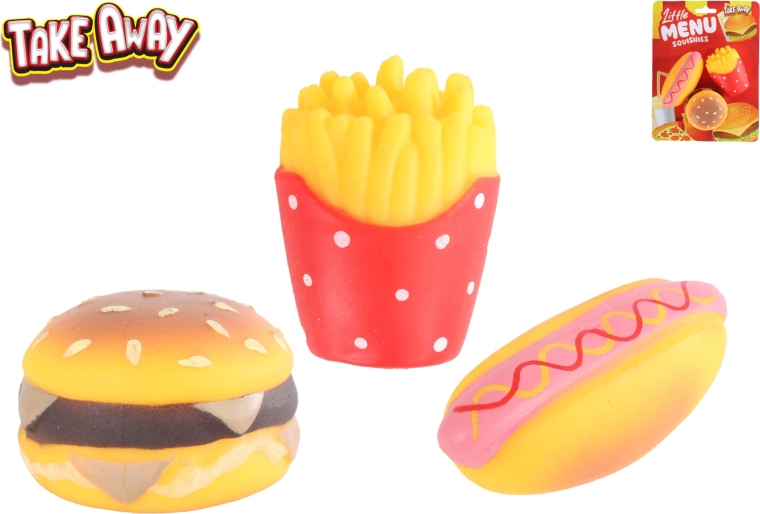 Uitrekkende mini fastfood-speeltjes Take Away (6 stuks)