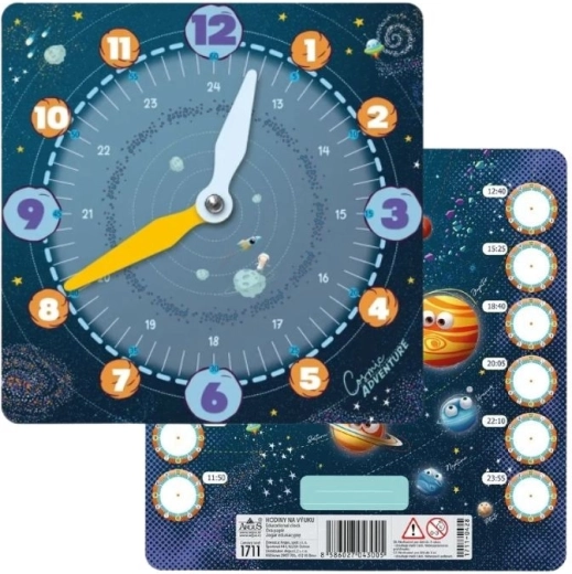 Papieren oefenklok Cosmic Adventure