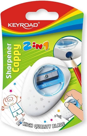Puntenslijper met gum KEYROAD Cappy 2-in-1