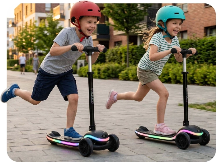 Stabiel driewielig ontwerp en balansbesturing