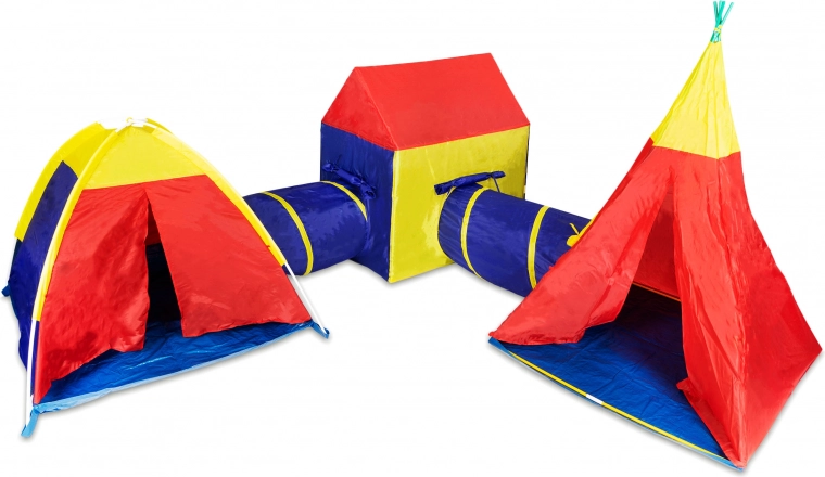 kinder 5-in-1 speelsysteem tenten met tunnels IPLAY