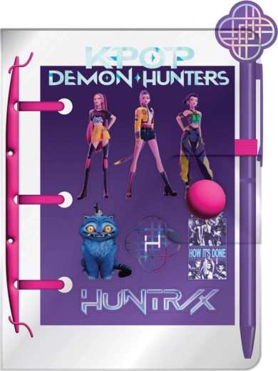 Set K-pop Demon Hunters: minibloc, pen en stickers