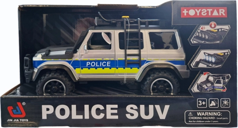Politie terreinwagen met licht en geluid