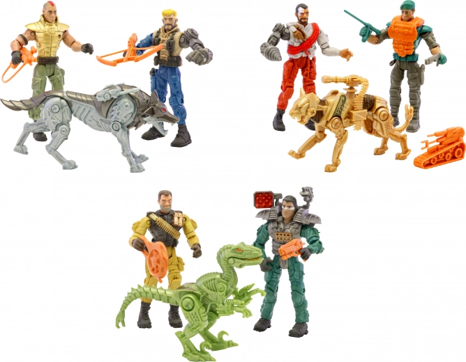 The Corps soldaten met wapens en dier