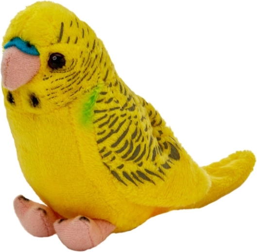 Gele pluche parkiet 13 cm