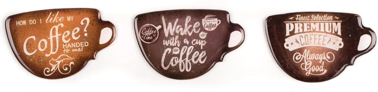 Magneten Coffee mix decoraties 3 stuks