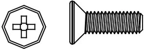 Schroeven M3x10 met verzonken kop voor Skull-Nightstorm (8 stuks) Jamara