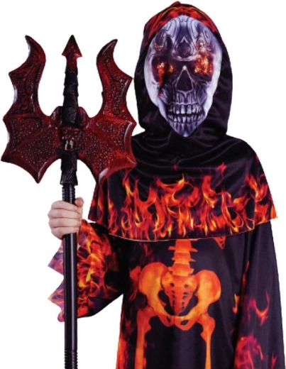 Vlammen en skeletmotief