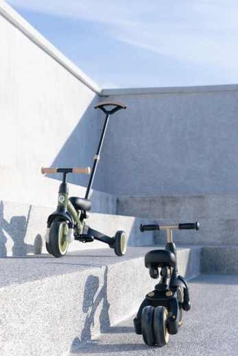 3-in-1: driewieler met duwstang, driewieler en loopfiets