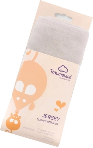 Träumeland jersey hoeslaken met elastiek 40 × 90 cm lichtgrijs