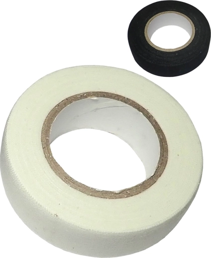 Sportieve textieltape voor hockeystick 2 cm x 10 m (zwart/wit) - 1 stuk