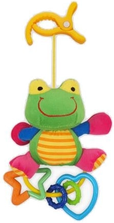 Pluchen rammelaar kikker BABY MIX