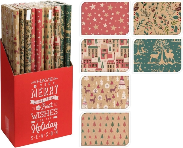 Klassiek kerst-inpakpapier voor cadeaus