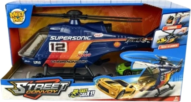 Speelgoedset helikopter en auto in doosje