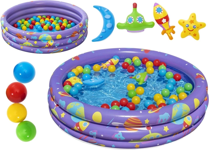 Opblaasbaar kinderbadje met ballen Bestway