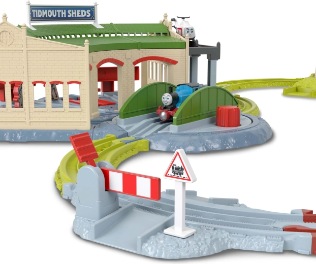 Interactieve baanelementen: slagboom, brug en windmolen