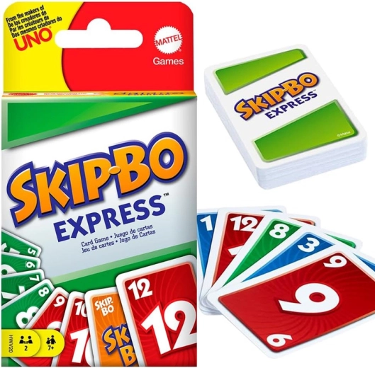 Mattel Skip-Bo Express – snelle strategische kaartgame