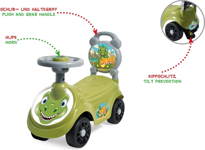 Dino 2-in-1-loopfiets en -duwwagen voor kinderen Jamara