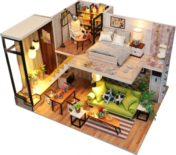 Miniatuur huisje Romantische Scandinavische stijl 2Kids Toys