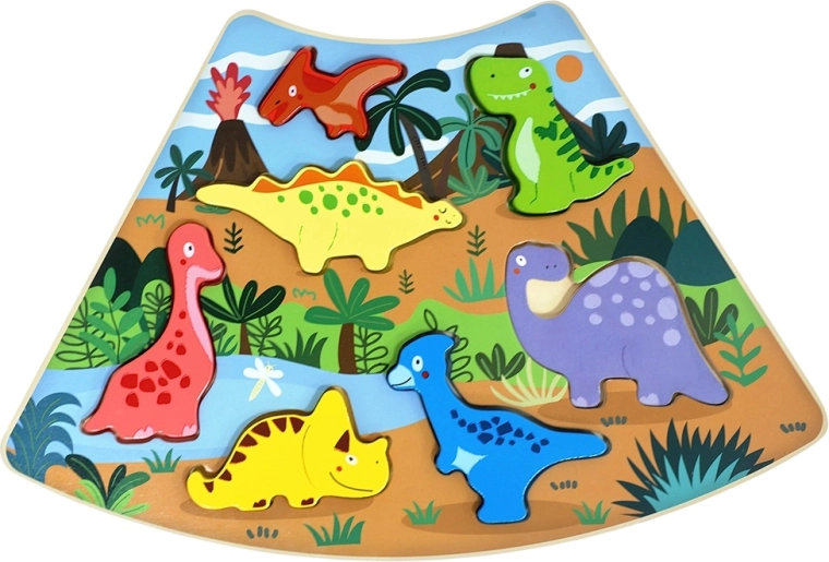 2Kids Toys Houten insteekpuzzel dinosaurussen