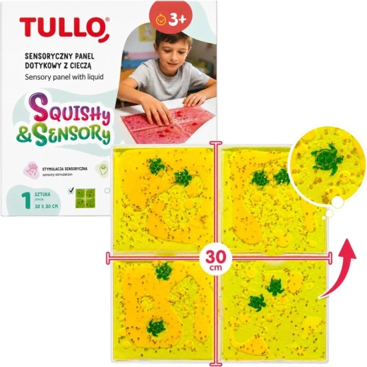 Tullo sensorisch aanraakpaneel met gele vloeistof