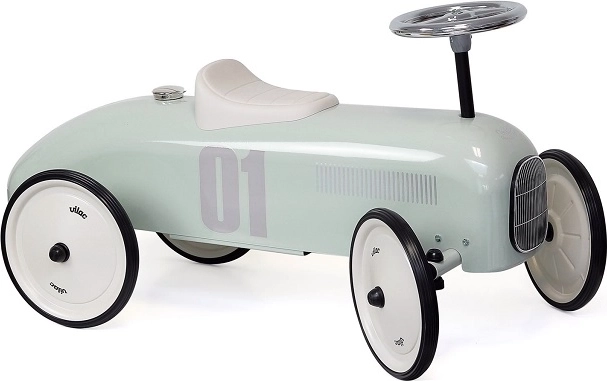 Vilac vintage metalen loopauto in saliegroen