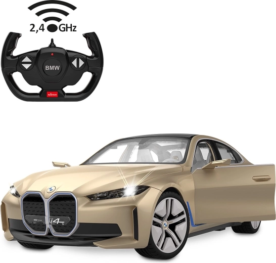 RC-model BMW i4 Concept op schaal 1:14 met verlichting, goudkleurig