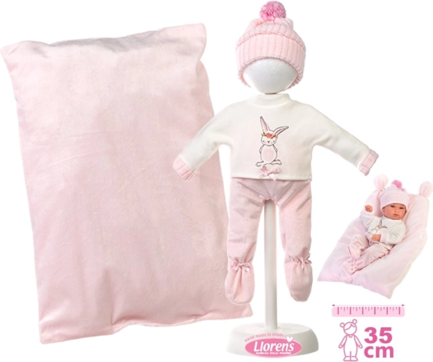 Llorens kledingset voor newborn babypop 35–36 cm met accessoires