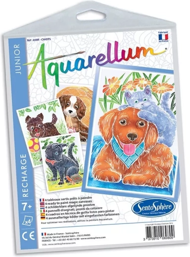 Sentosphere set afbeeldingen aquarel junior puppy’s