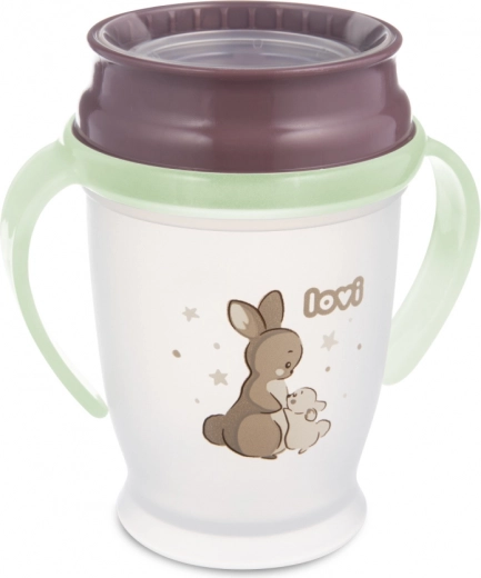 Beker 360° met lichtgevende handvatten LOVI Night & Day 250 ml – voor meisjes