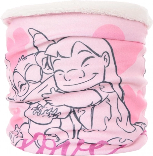 Kinderhalswarmer Lilo en Stitch roze