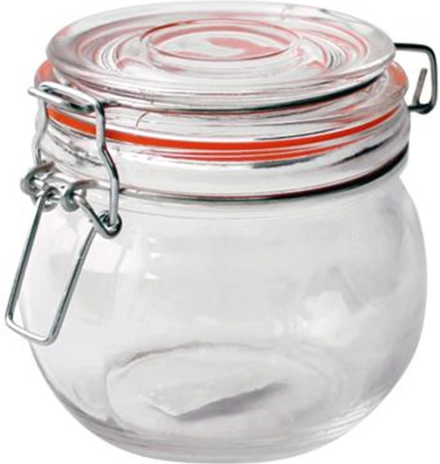 Glazen pot met beugelsluiting 450 ml