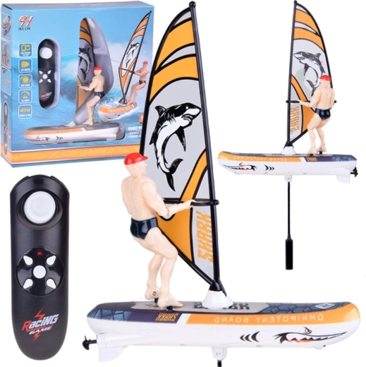 RC windsurfer met LED-verlichting – op afstand bestuurbaar watertspeelgoed