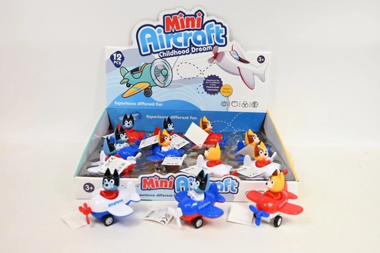 Vliegtuigje met hondje 10 cm