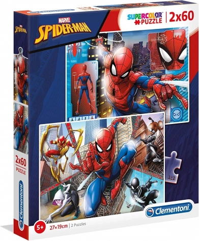 CLEMENTONI Puzzel Spiderman: Actie 2x60 stukjes