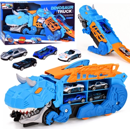 Dinosaurustruck 2-in-1 met garage en autootjes