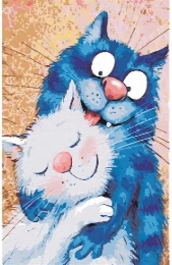 Norimpex schilderen op nummer Verliefde katten 40 × 50 cm