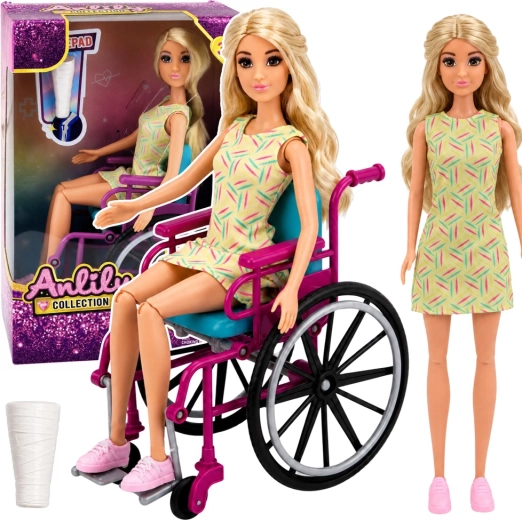 Anlily-pop op rolstoel met accessoires