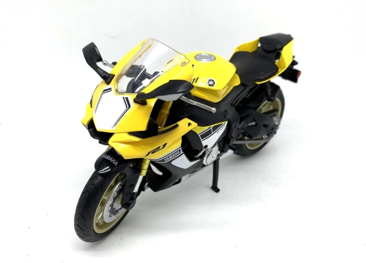 MSZ model motorfiets Yamaha YZF-R1 geel 1:12 - 1 stuk