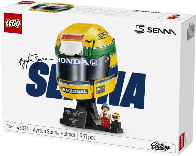 Minifiguur van Ayrton Senna in de verpakking