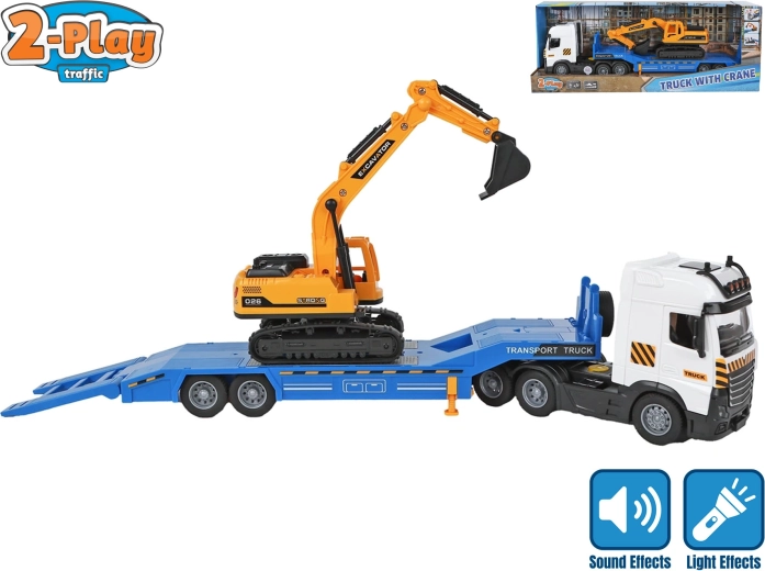 Kindertrekker met graafmachine, licht en geluid 2-Play