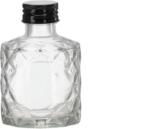 Diament-flesje 100 ml met metalen schroefdop 28 mm