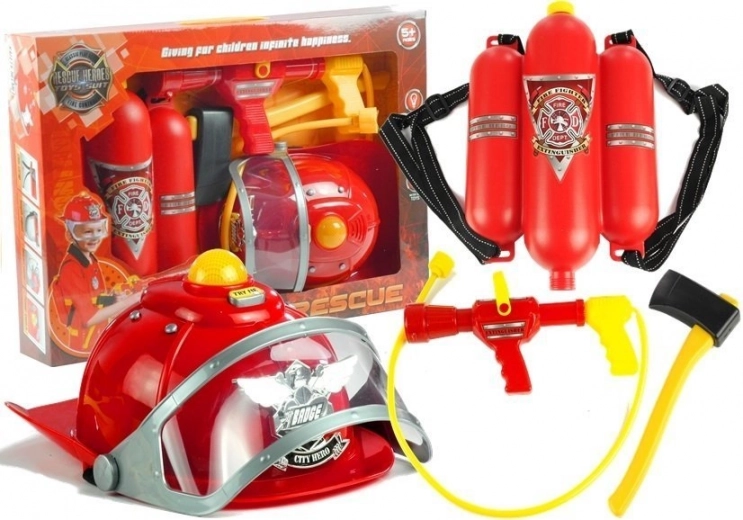 Brandweer set voor kinderen met helm en bijl