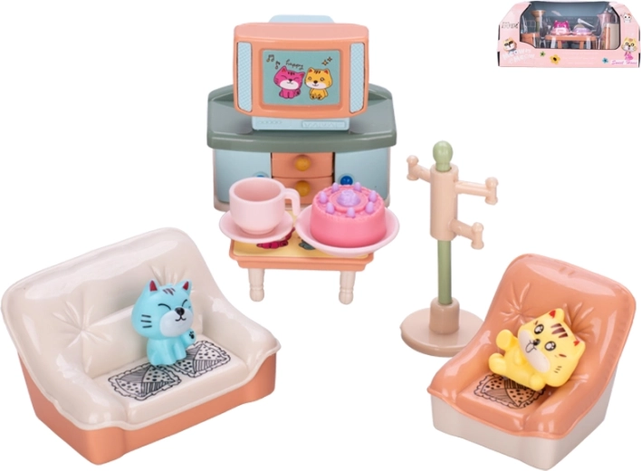 Set dierenhuishouden met figuur en accessoires