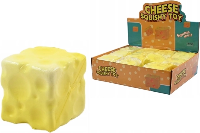 Antistress knijpspeeltje in de vorm van kaas - 1 stuk