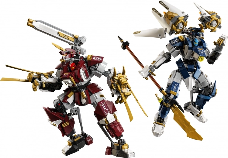 Twee zeer verstelbare titan-mechs