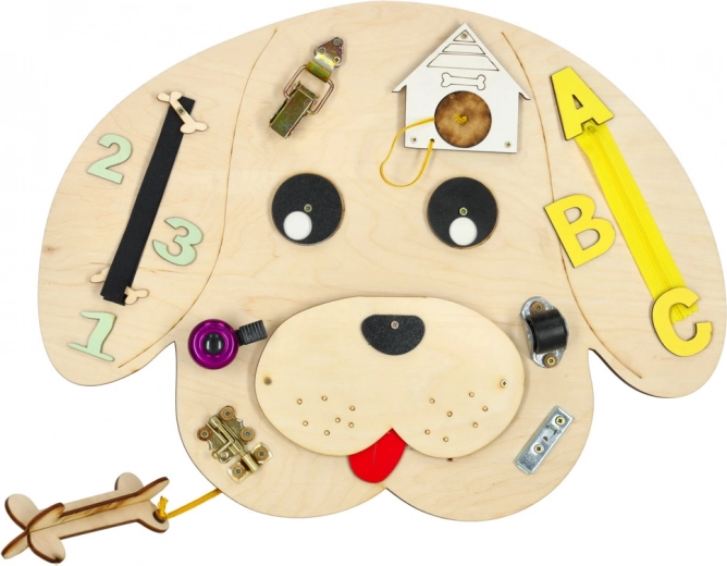 houten activiteitenbord hond 49 × 37 cm